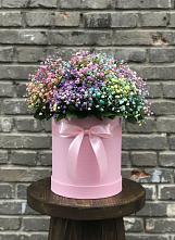 Цветочная композиция из Гипсофила и Розы в шляпной коробке #REPLACE_PRED# Энеме