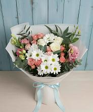 Букет цветов из:  Розы, Лизиантусы и Хризантемы в Энеме