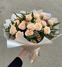 Букет Кремовые розы Латте в Энеме