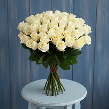 Букет 51 Белая роза Эдлесс Лав в Энеме