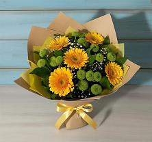 Букет цветов из:  Герберы и Хризантемы в Энеме