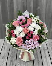 Букет цветов из:  Альстромерии, Гвоздики, Розы и Хризантемы в Энеме