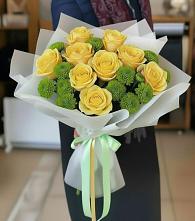 Букет цветов из:  Хризантемы и Розы в Энеме