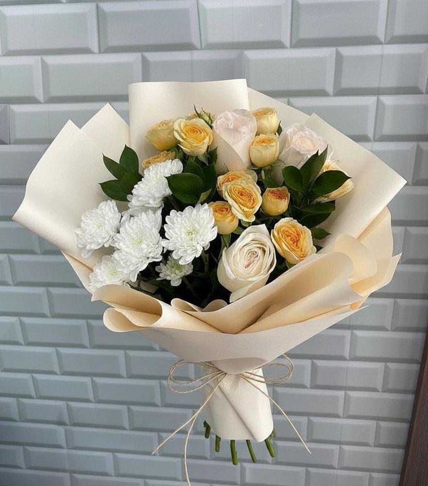 Букет цветов из: Розы и Хризантемы в Энеме