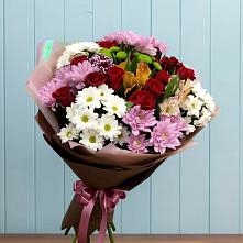 Букет цветов из:  Розы, Хризантемы и Альстромерии в Энеме
