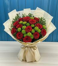 Букет цветов из:  Розы и Хризантемы #REPLACE_PRED# Энеме