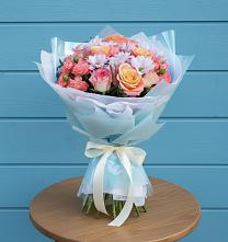 Букет цветов из:  Хризантемы и Розы в Энеме