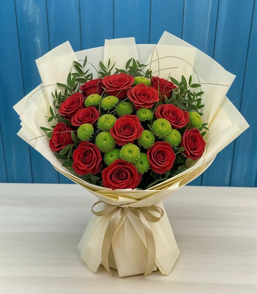 Букет цветов из: Розы и Хризантемы в Энеме