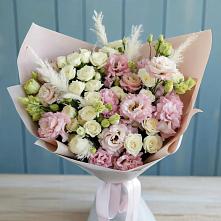 Букет цветов из:  Альстромерии и Розы в Энеме