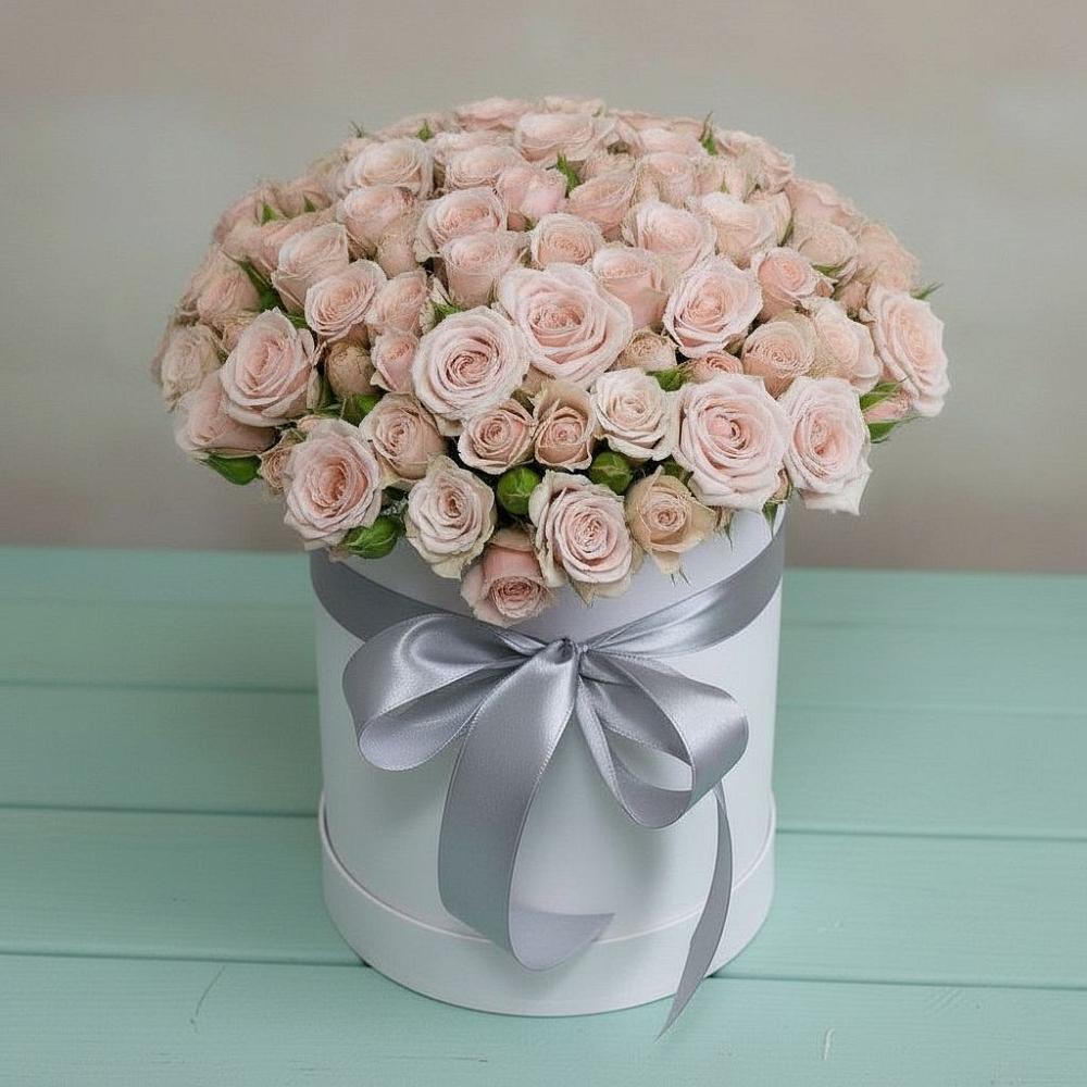 Цветочная композиция из Розы в шляпной коробке в Энеме